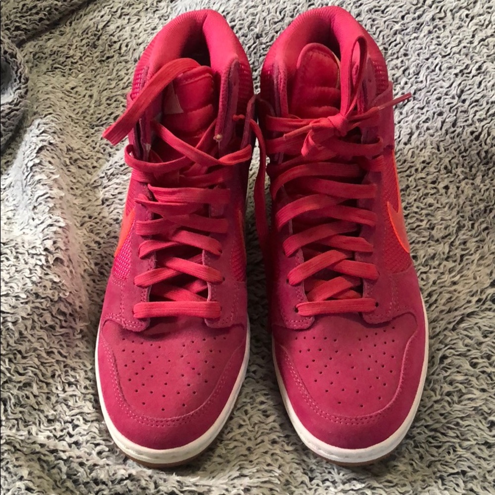 Pink Nike Dunk Sky Hi Wedge